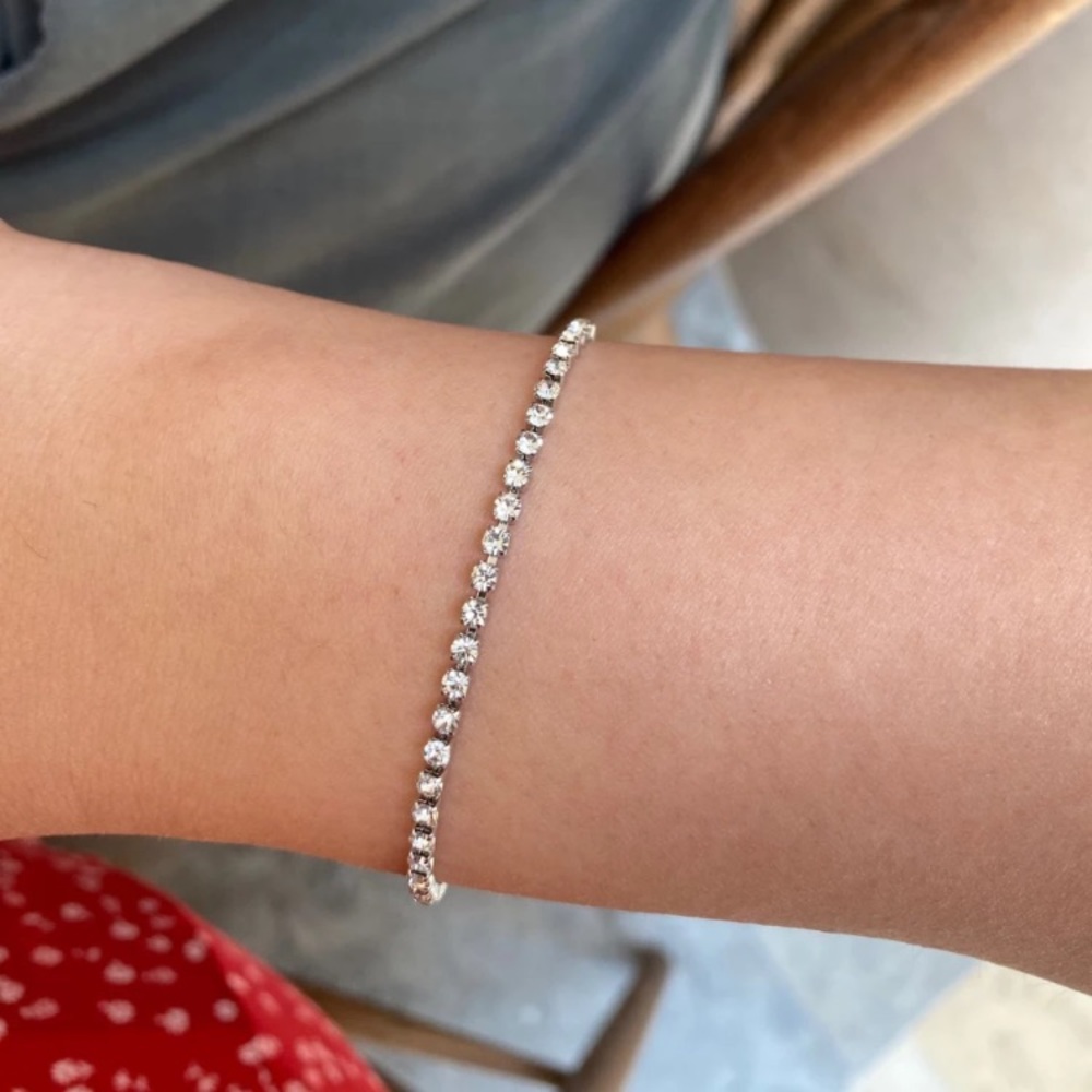 🌟 Stainless Steel Diamond Tennis Bracelet - Picture 7 of 7